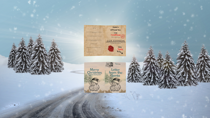 Custom letter from the Santa!-Certificate,Winter design